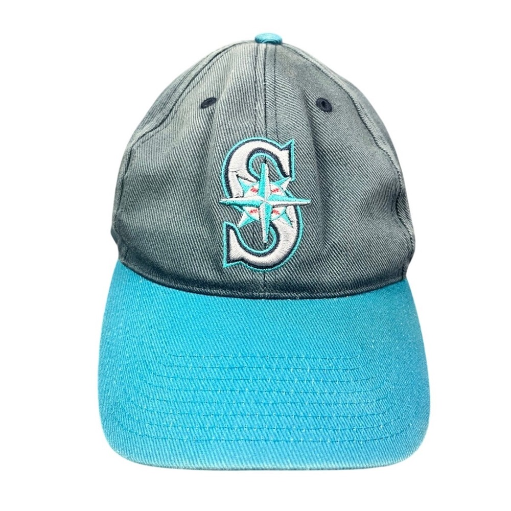 Seattle Mariners Hat Twins Enterprise MLB Grey Teal Adjustable Baseball Cap